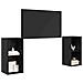 Set mobile TV 2 pcs Rovere nero 72 x 35 x 36.5 cm - Foto miniatura 3