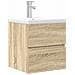 Set Mobili da Bagno 2 pz Rovere Sonoma in Legno Multistrato - Foto miniatura 1