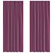 Tende in Voile con Tasche per Aste 2 pz Viola - Foto miniatura 1