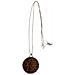 Collana Lunga Con Stampa Disco In Pelle E Argento 10µ - Foto miniatura 1