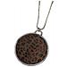 Collana Lunga Con Stampa Disco In Pelle E Argento 10µ - Foto miniatura 2