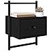 Armadio da Notte con cassetto 2 pcs Rovere Nero 35 x 30 x 51 cm - Foto miniatura 3