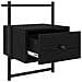 Armadio da Notte con cassetto 2 pcs Rovere Nero 35 x 30 x 51 cm - Foto miniatura 5