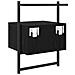 Armadio da Notte con cassetto 2 pcs Rovere Nero 35 x 30 x 51 cm - Foto miniatura 9