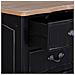 Comò In Legno Laccato Nero Invecchiato Con 5 Cassetti 50x40x98h Cm - Foto miniatura 7