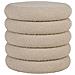 Pouf Brooklyn Con Contenitore In Bouclé Beige Ø44 Cm - Foto miniatura 1