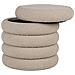 Pouf Brooklyn Con Contenitore In Bouclé Beige Ø44 Cm - Foto miniatura 2