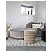 Pouf Brooklyn Con Contenitore In Bouclé Beige Ø44 Cm - Foto miniatura 3