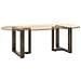 Gambe per Tavolino da Caffè a Forma di T 2 pz Nere 50x25x (42-43) cm Acciaio - Foto miniatura 8
