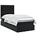 Letto con contenitore e materasso Nero 90 x 200 cm Velluto - Foto miniatura 3
