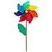 10 Girandole A Vento Colorate In Legno Foglia Girandola Scaccia Uccelli 18 Cm - Foto miniatura 1