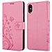 Cadorabo Custodia Compatibile Con Apple Iphone Xs Max In Rosa Fiore - Coperchio Protettivo In Design Floreale Con Chiusura Magnetica, Funzione Stand E Slot Per Carte - Foto miniatura 8