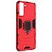Cover Samsung Galaxy S21 Plus Bi-materiale Anello Supporto Video Rosso - Foto miniatura 4