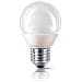 Lampadina a Risparmio Energetico Sferica Smerigliata 8 W E27 Luce Bianca Calda - Foto miniatura 1