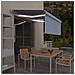 Tenda Sole Retrattile Manuale con LED 3x2,5m Blu e Bianco - Foto miniatura 3