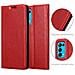 Custodia Compatibile Con Oppo Find X3 Lite In Rosso Mela - Coperchio Protettiva Con Chiusura Magnetica, Funzione Stand E Tasca Per Le Carte - Foto miniatura 5