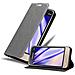 Custodia Compatibile Con Samsung Galaxy J1 Mini 2016 In Grigio Titanio - Coperchio Protettiva Con Chiusura Magnetica, Funzione Stand E Tasca Per Le Carte - Foto miniatura 1