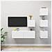 Set Mobili Porta TV 5 pz Bianco in Legno Multistrato - Foto miniatura 1