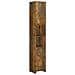 Armadietto Bagno Rovere Fumo 30x30x183,5cm Legno Ingegnerizzato - Foto miniatura 1