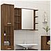 Mobile Da Bagno Specchio In Rovere Marrone 80x20,5x64 Cm Legno - Foto miniatura 1