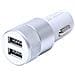 Caricabatterie Da Auto Csm9177 Per Accendisigari Usb Dual 3a 1a + 2.1a Silver Per Smartphone - Foto miniatura 1