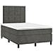 Letto A Molle Con Materasso E Led Grigio Scuro 120x200 Cm - Foto miniatura 3