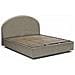 Letto Matrimoniale Giulia, Letto Contenitore Con Rivestimento In Tessuto, 100% Made In Italy, Apertura Frontale, Adatto Per Materasso Cm 160x200, Tortora - Foto miniatura 2