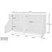 Credenza Stefano, Madia Da Cucina A 4 Ante, Buffet Da Soggiorno, 100% Made In Italy, Cm 200x43h86, Bianco Lucido - Foto miniatura 3