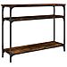 Tavolo Consolle Rovere Fumo 100x29x75 Cm Legno Multistrato - Foto miniatura 2