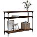 Tavolo Consolle Rovere Fumo 100x29x75 Cm Legno Multistrato - Foto miniatura 3