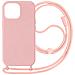 Cover Semirigida Per Iphone 15 Pro Max Cordino Nylon Serie Corda Rosa - Foto miniatura 1