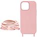 Cover Semirigida Per Iphone 15 Pro Max Cordino Nylon Serie Corda Rosa - Foto miniatura 2