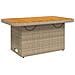 Tavolo Da Giardino Beige 90x55x71cm Polyrattan E Legno Acacia - Foto miniatura 2