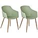 Set Di 2 Sedie Da Pranzo Verde Chiaro Fonda Ii - Foto miniatura 7