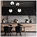 Lampada A Soffitto Roma - Nero, Grigio - Acciaio Verniciato A Polvere, Vetro - 55x26x75 Cm - Foto miniatura 4