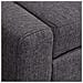 Cassapanca Pouf Contenitore Panca Sgabello Poggiapiedi In Tessuto Grigio Scuro - Foto miniatura 2