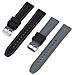 Cinturino In Morbido Silicone Compatibile Con Omega X Swatch Moonswatch 22mm Black+grey - Foto miniatura 1
