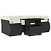 Set Divani Da Giardino Con Cuscini 7pz Nero Polyrattan - Foto miniatura 2