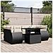Set Divani Da Giardino Con Cuscini 7pz Nero Polyrattan - Foto miniatura 1