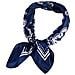 Elegante Sciarpa Quadrata Paisley - 70x70 Cm Navyblue - Foto miniatura 2