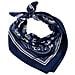 Elegante Sciarpa Quadrata Paisley - 70x70 Cm Navyblue - Foto miniatura 3