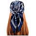 Elegante Sciarpa Quadrata Paisley - 70x70 Cm Navyblue - Foto miniatura 5