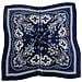 Elegante Sciarpa Quadrata Paisley - 70x70 Cm Navyblue - Foto miniatura 1