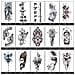 Adesivo Per Tatuaggio Temporaneo Nero, Body Art Realistica E Impermeabile   10 - Foto miniatura 2