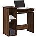 Scrivania Mensole Rovere Marrone 84x40x78 Cm Legno Multistrato - Foto miniatura 1