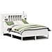 Letto Libreria Senza Materasso Bianco 135x190 Cm Legno Di Pino - Foto miniatura 2