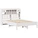 Letto Libreria Senza Materasso Bianco 135x190 Cm Legno Di Pino - Foto miniatura 3