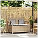 Panca Portaoggetti da Giardino con Cuscino Beige in Polyrattan - Foto miniatura 2