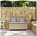 Panca Portaoggetti da Giardino con Cuscino Beige in Polyrattan - Foto miniatura 3