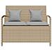 Panca Portaoggetti da Giardino con Cuscino Beige in Polyrattan - Foto miniatura 4